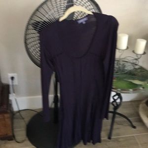 Purple knit long sleeve dress